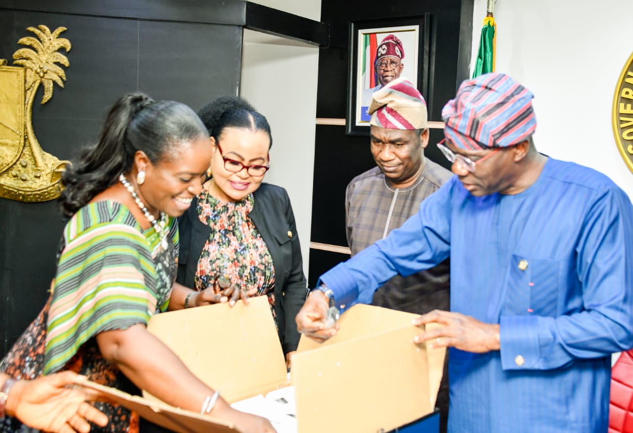 Presenting Adeola to LASG